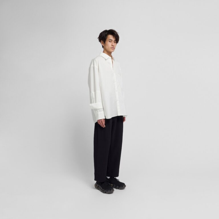 stein oversize down pat shirt white